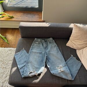 Uniqlo Distressed Light Blue Jeans